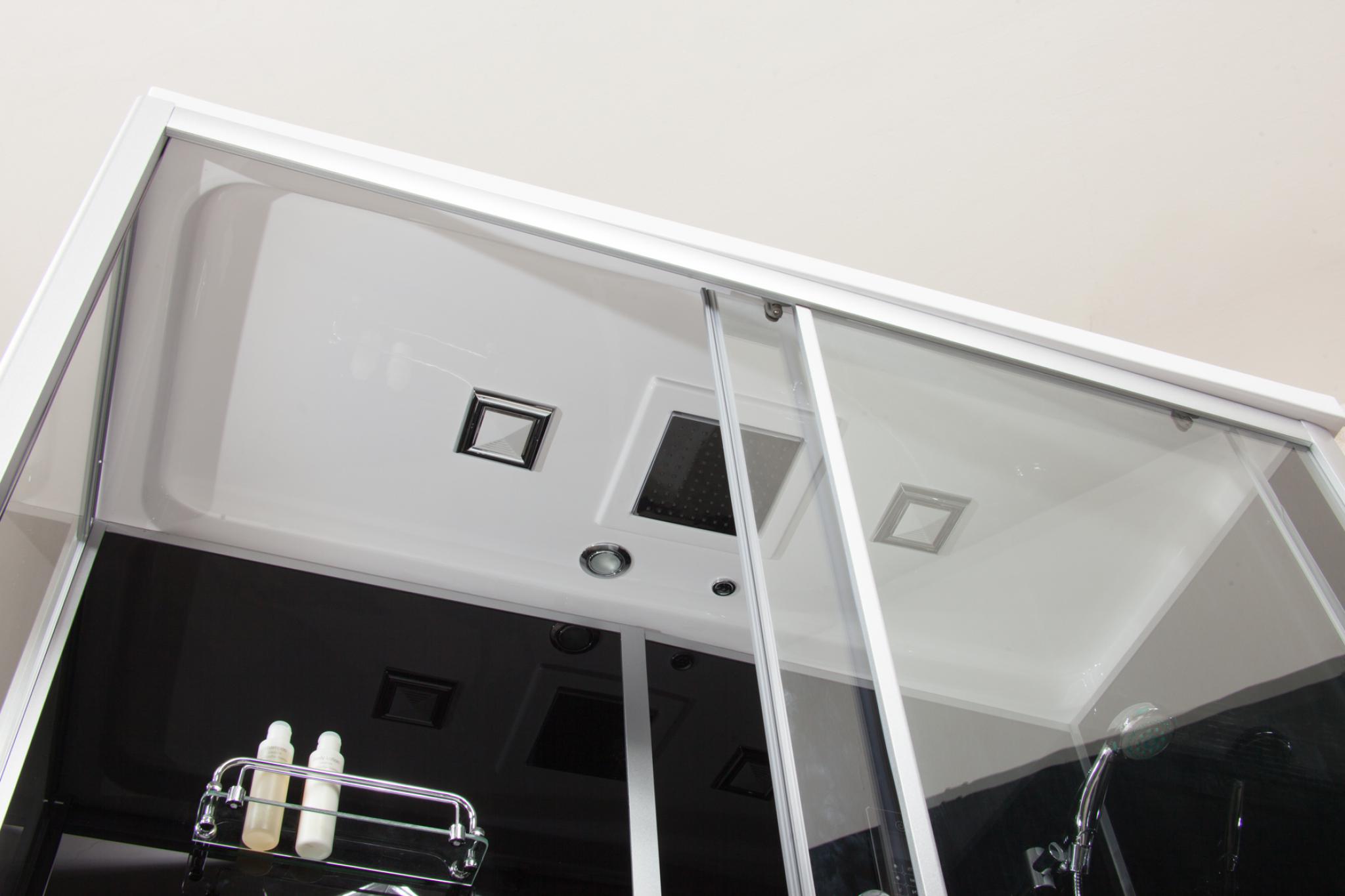 Box Doccia Black Air 70x130 Sinistra Idromassaggio Multifunzione