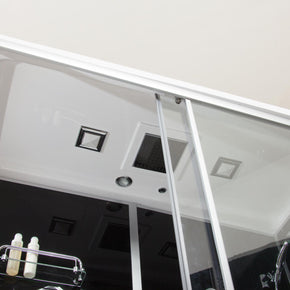 Box Doccia Black Air 70x130 Sinistra Idromassaggio Multifunzione