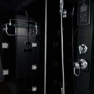 Box Doccia Black Air 70x130 Sinistra Idromassaggio Multifunzione