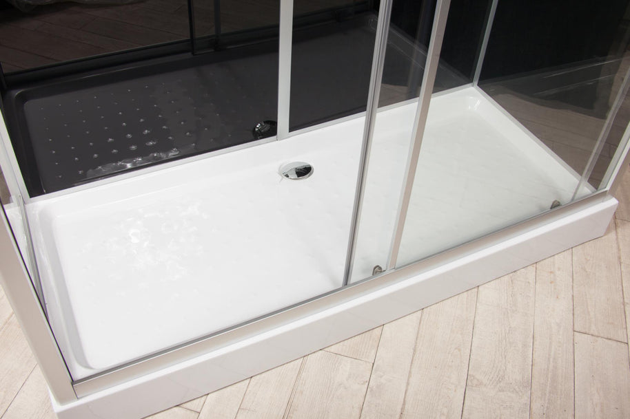 Box Doccia Black Air 70x130 Sinistra Idromassaggio Multifunzione