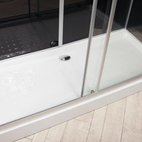 Box Doccia Black Air 70x130 Sinistra Idromassaggio Multifunzione