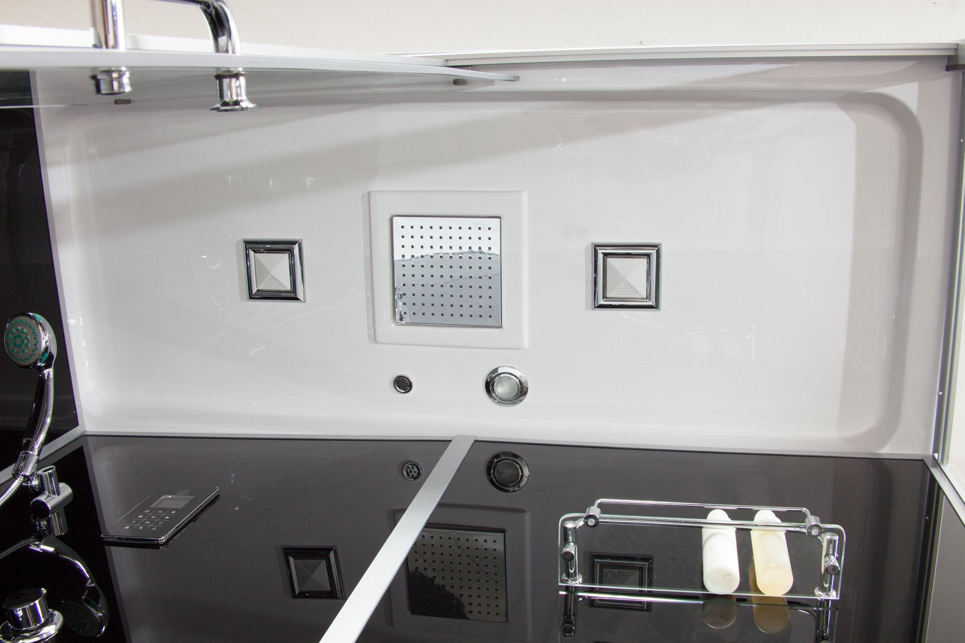 Box Doccia Black Air 70x140 Sinistra Idromassaggio Multifunzione