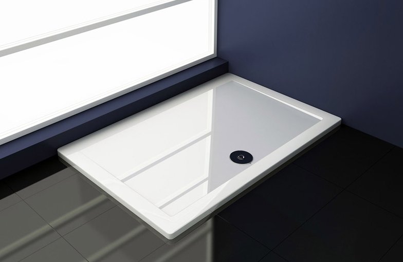 Piatto Doccia in Marmogres 70x120cm Reversibile Universale + Piletta