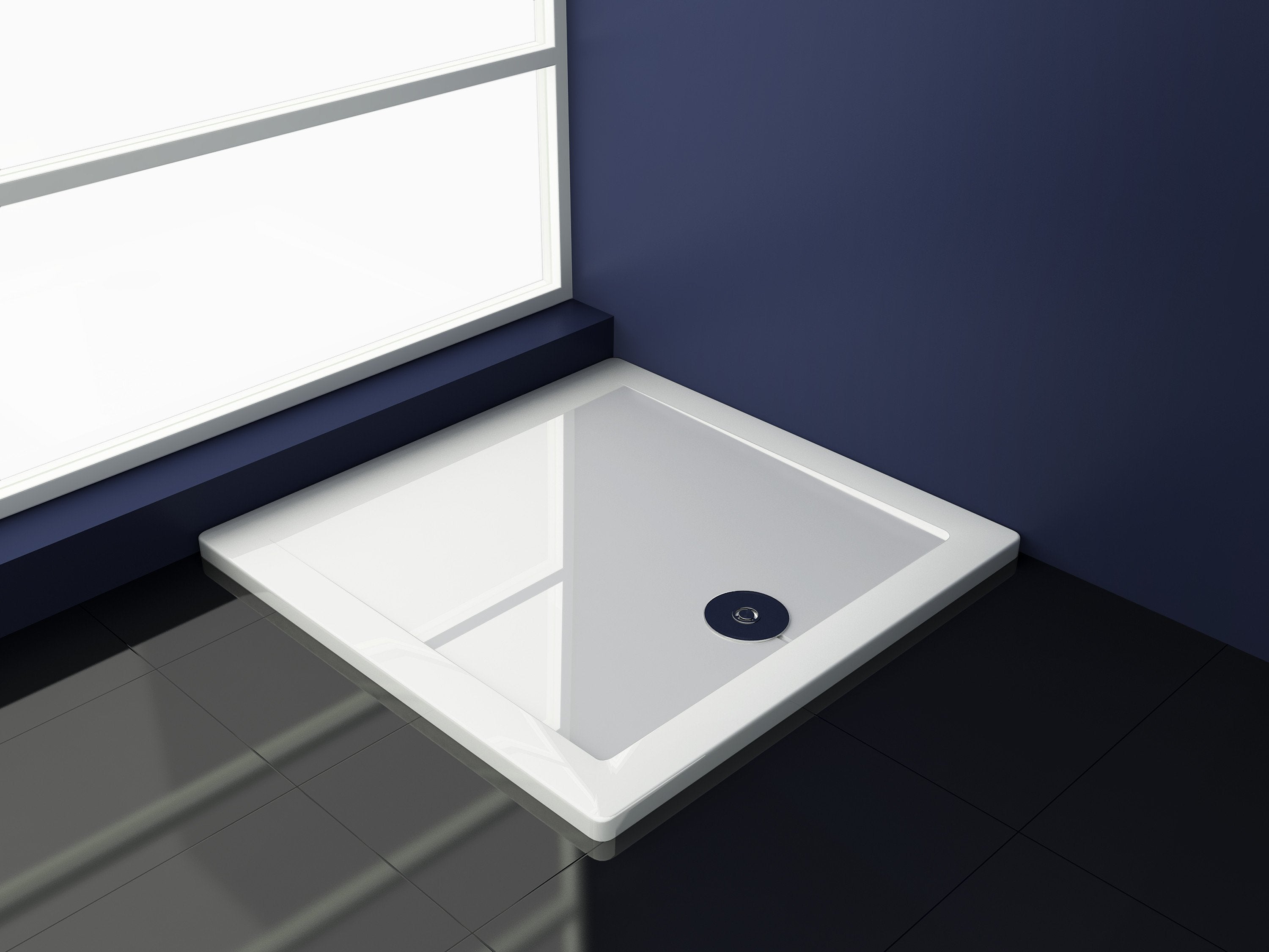 Piatto Doccia in Marmogres 70x120cm Reversibile Universale + Piletta