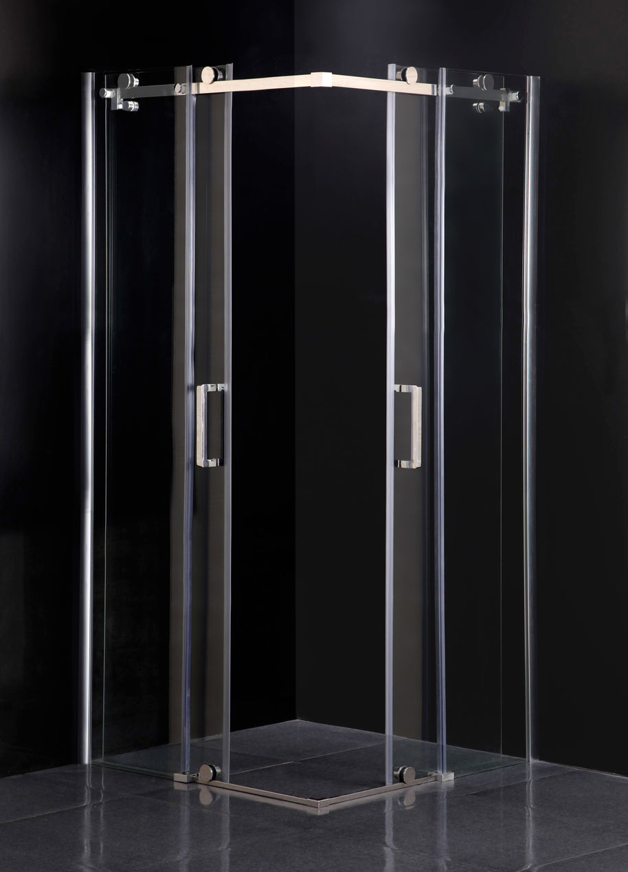Cabina Doccia Sly Lux Vetri 8mm Telaio Inox 70x90 Destro