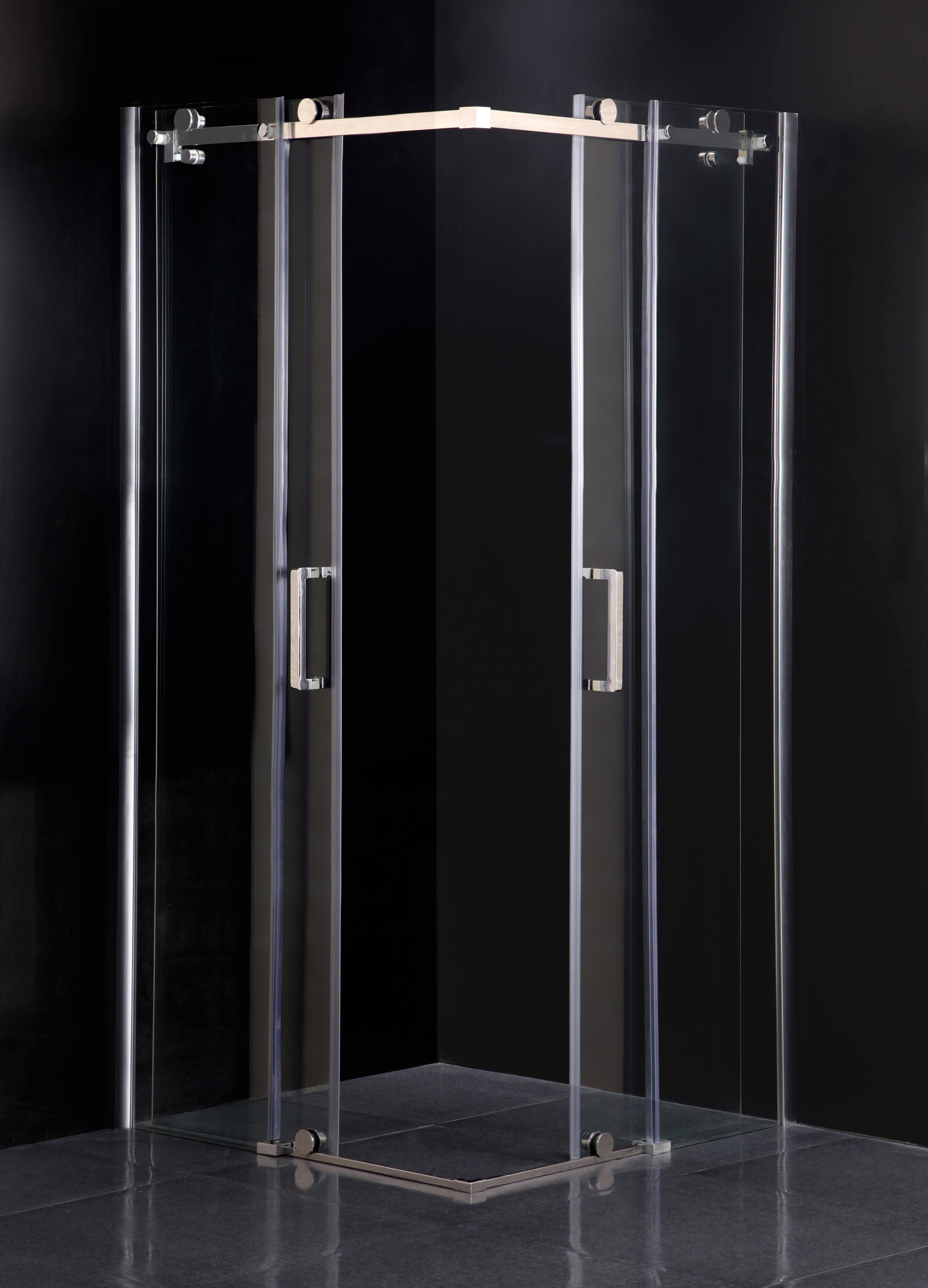 Cabina Doccia Sly Lux Vetri 8mm Telaio Inox 70x90 Destro