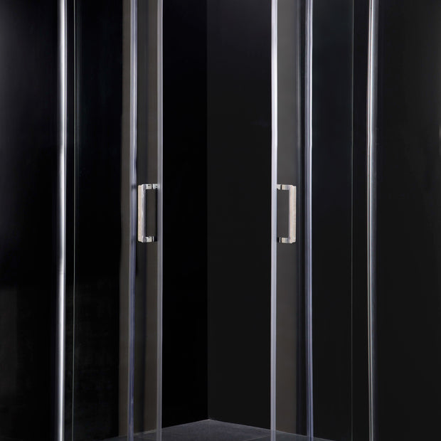 Cabina Doccia Sly Lux Vetri 8mm Telaio Inox 70x90 Destro