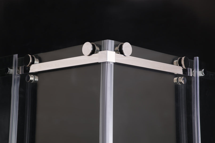 Cabina Doccia Sly Lux Vetri 8mm Telaio Inox 70x90 Destro