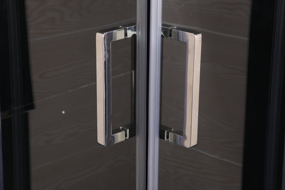 Cabina Doccia Sly Lux Vetri 8mm Telaio Inox 70x90 Destro