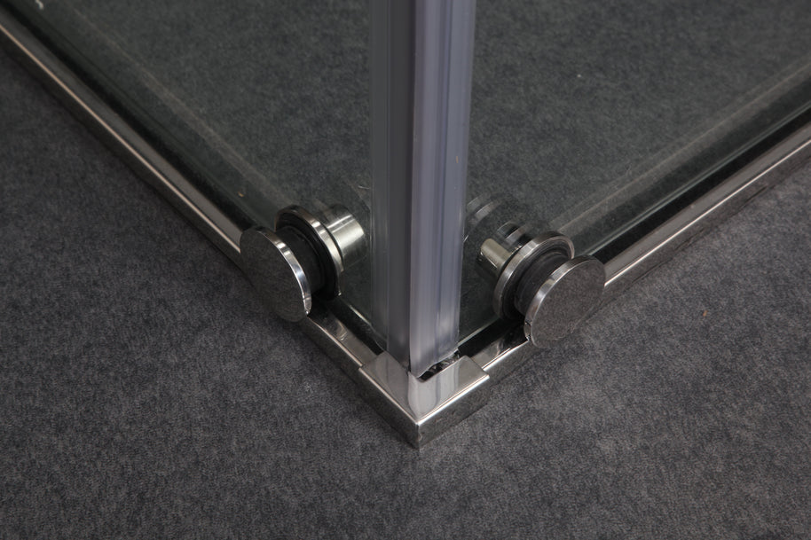 Cabina Doccia Sly Lux Vetri 8mm Telaio Inox 70x90 Destro