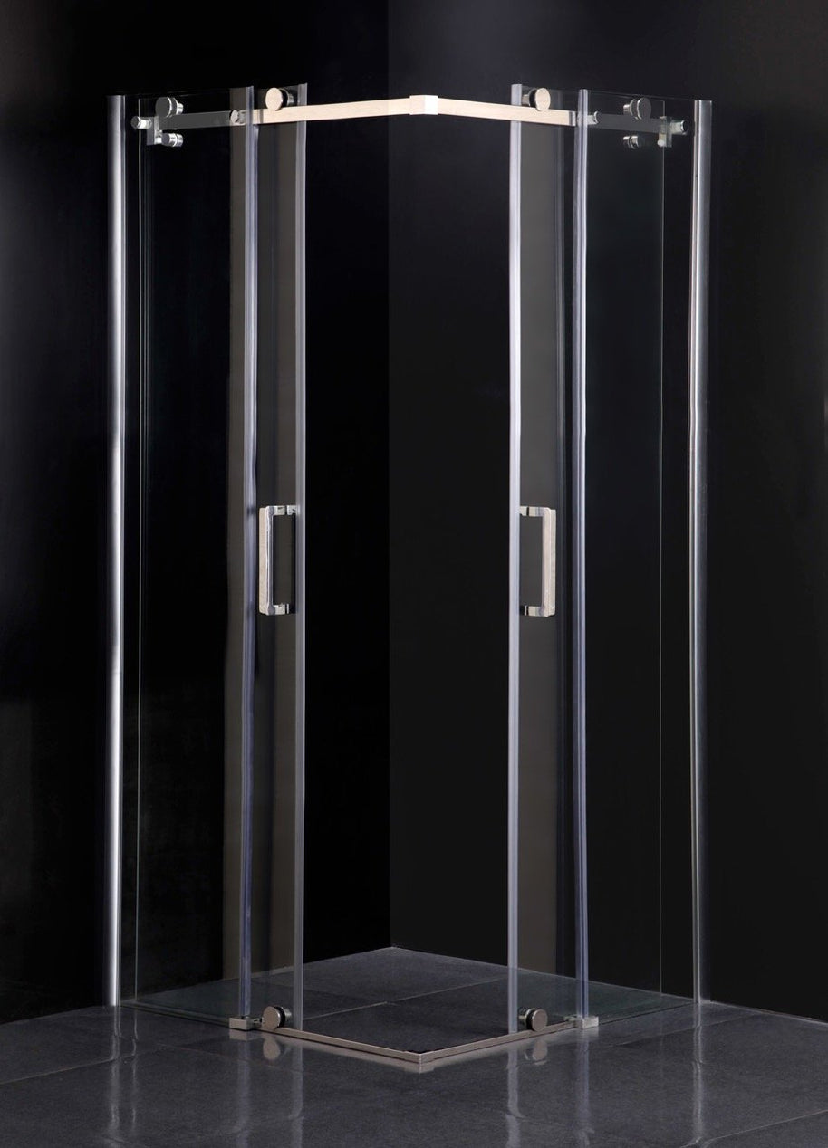 Cabina Doccia Sly Lux Vetri 8mm Telaio Inox 70x90 Sinistra