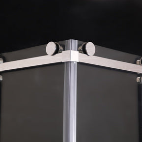 Cabina Doccia Sly Lux Vetri 8mm Telaio Inox 70x90 Sinistra