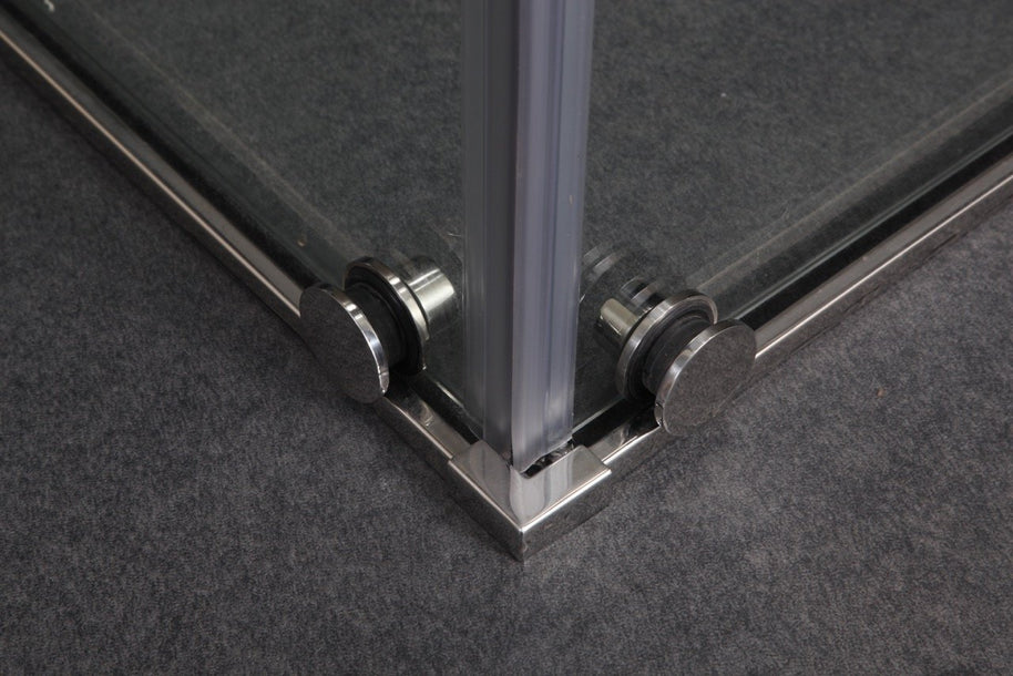 Cabina Doccia Sly Lux Vetri 8mm Telaio Inox 70x90 Sinistra