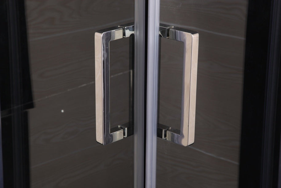 Cabina Doccia Sly Lux Vetri 8mm Telaio Inox 70x100 Sinistra