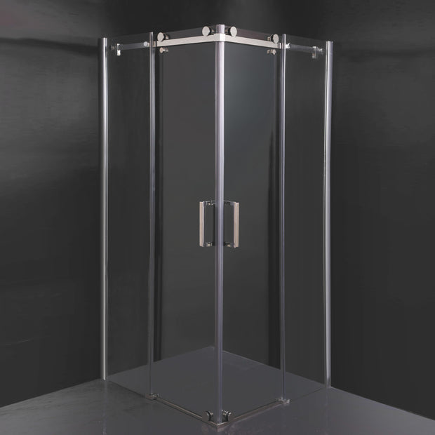 Cabina Doccia Sly Lux Vetri 8mm Telaio Inox 80x100 Destra