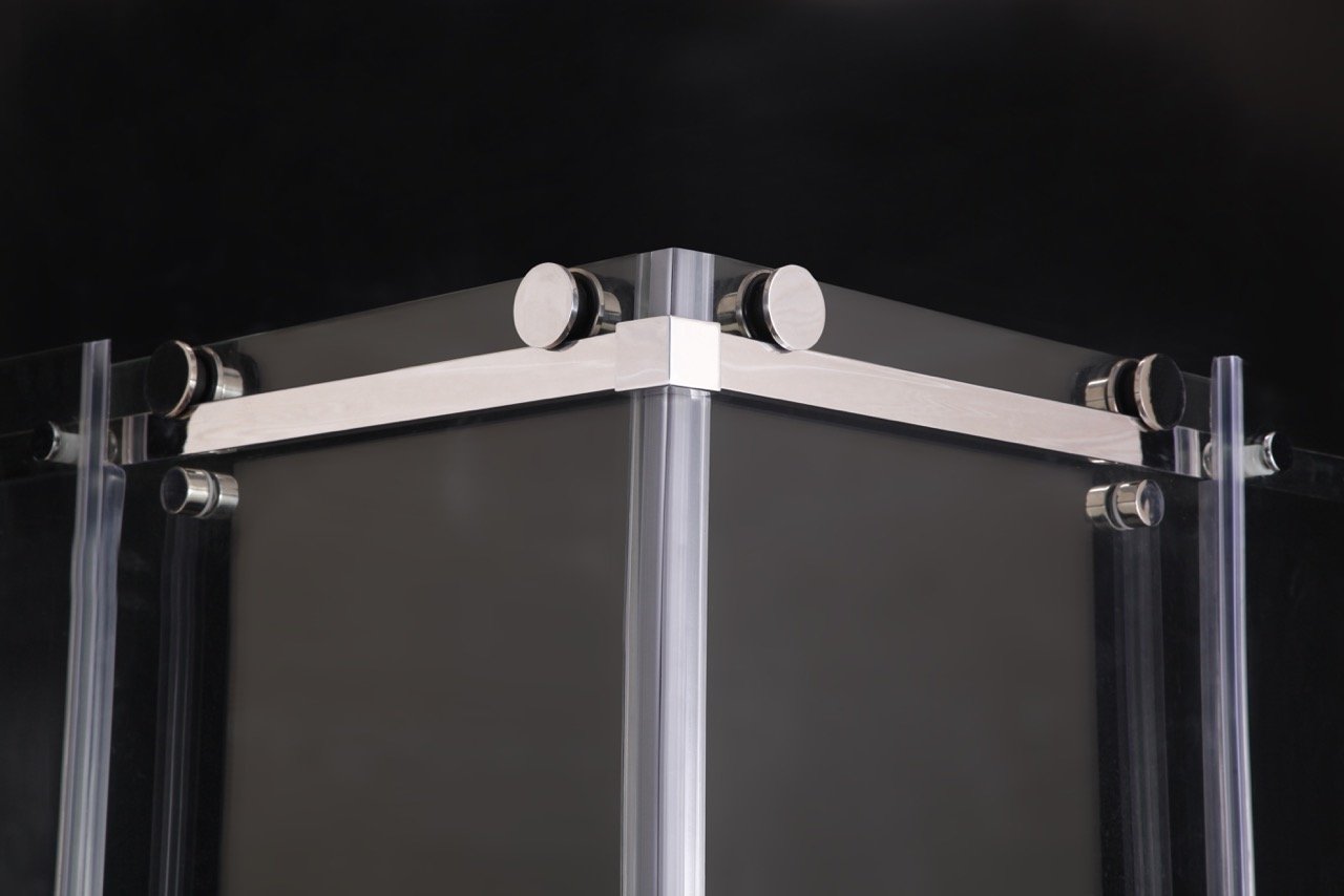 Cabina Doccia Sly Lux Vetri 8mm Telaio Inox 80x110 Sinistra