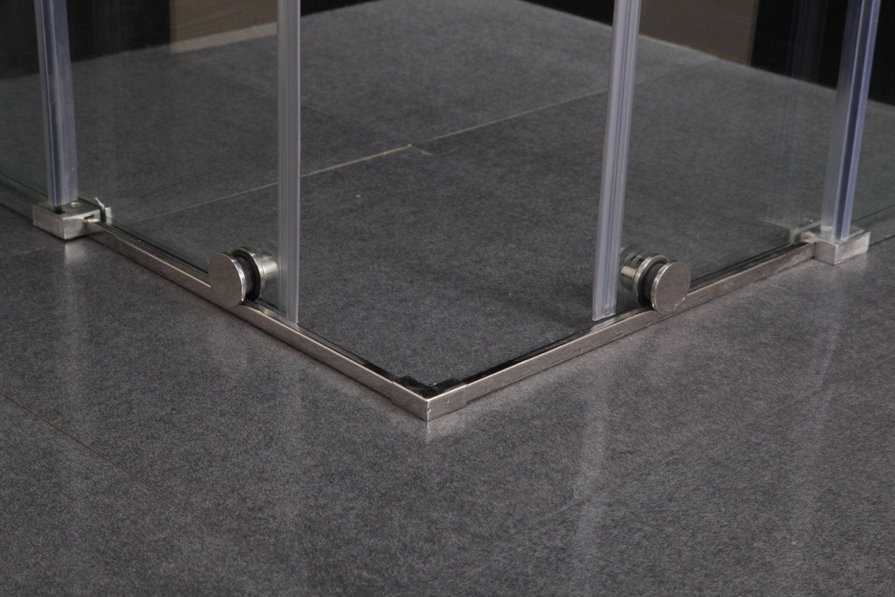 Cabina Doccia Sly Lux Vetri 8mm Telaio Inox 80x80