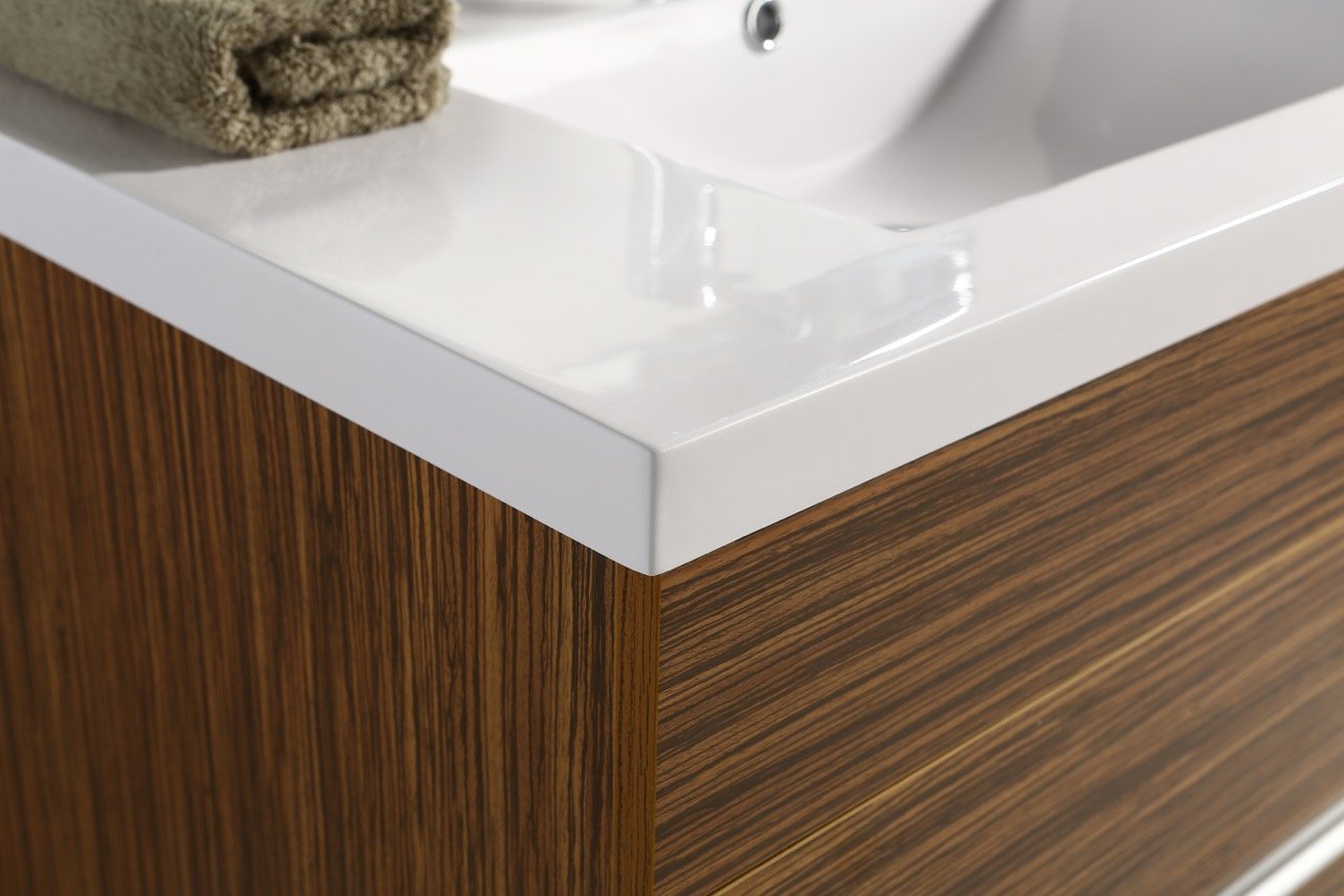 Mobile Arredo Bagno Lake 80 cm Legno color Rovere Sospeso Moderno