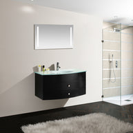 Mobile Arredo Bagno Liverpool 100 cm Nero Moderno Sospeso