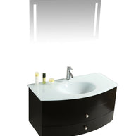 Mobile Arredo Bagno Liverpool 100 cm Nero Moderno Sospeso