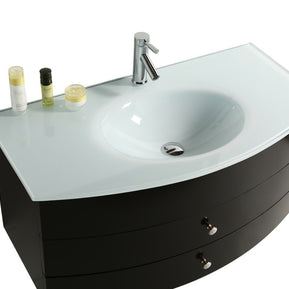 Mobile Arredo Bagno Liverpool 100 cm Nero Moderno Sospeso