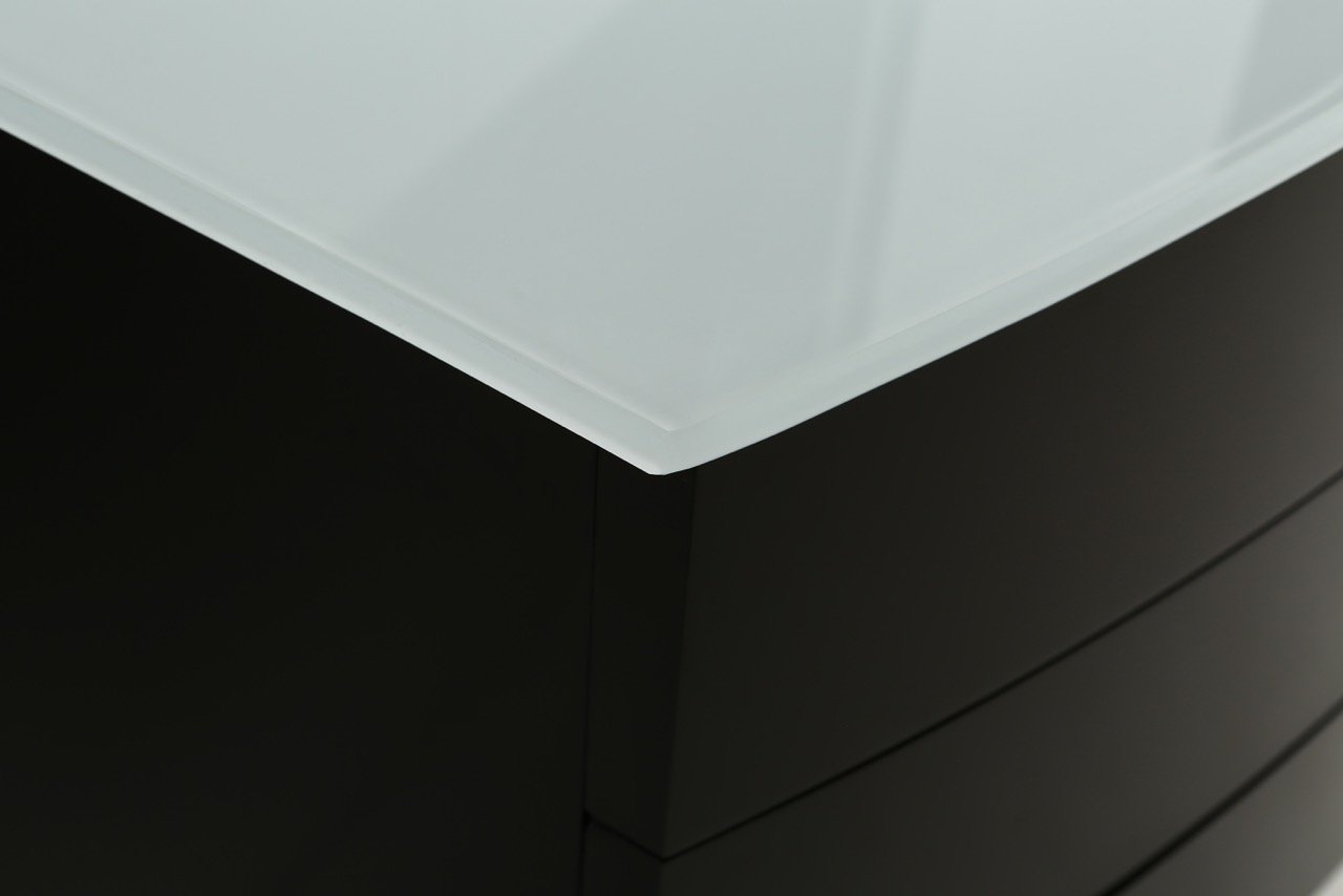 Mobile Arredo Bagno Liverpool 100 cm Nero Moderno Sospeso