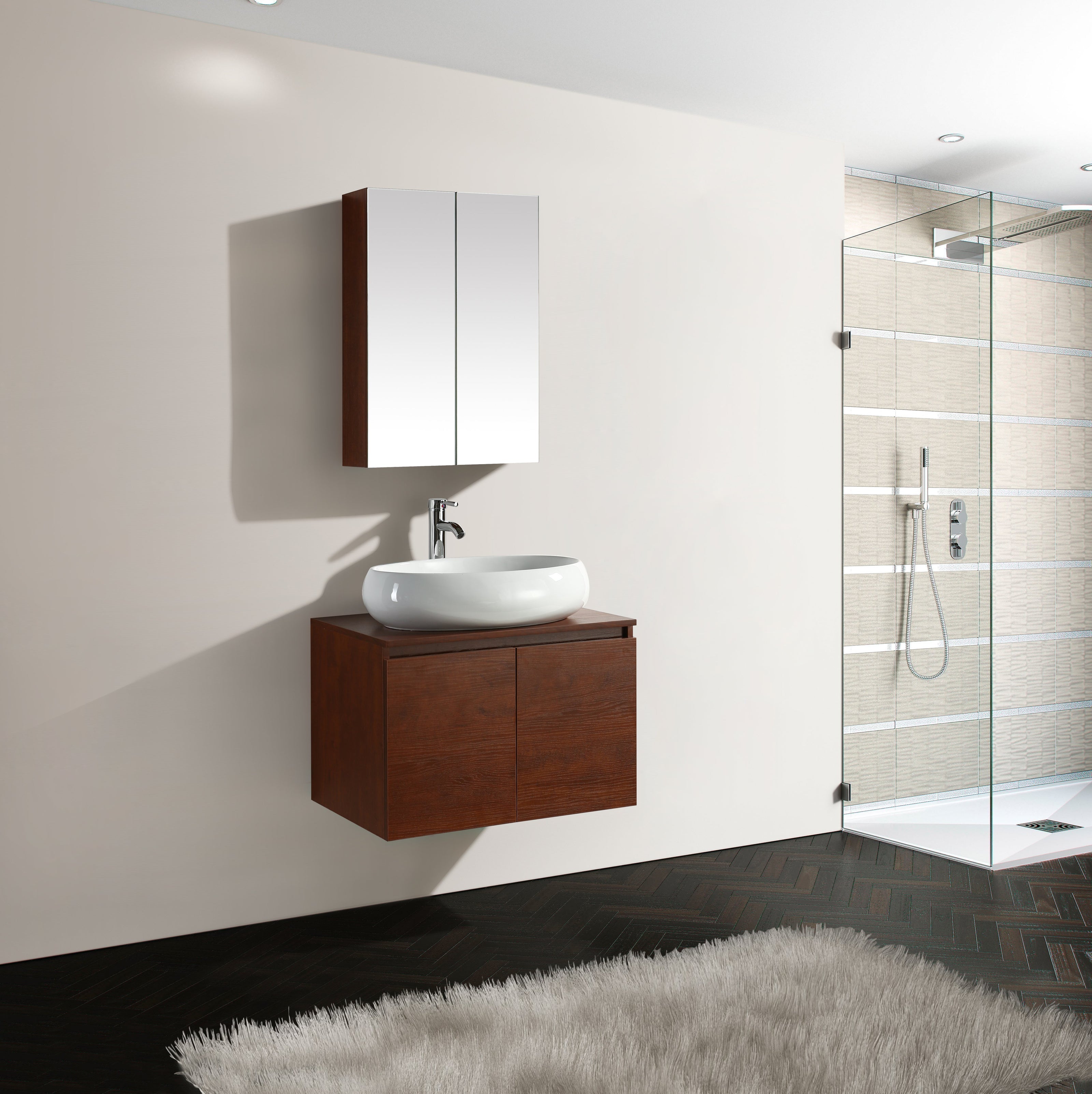 Mobile Arredo Bagno Sospeso Bali 70 cm in Stile Moderno