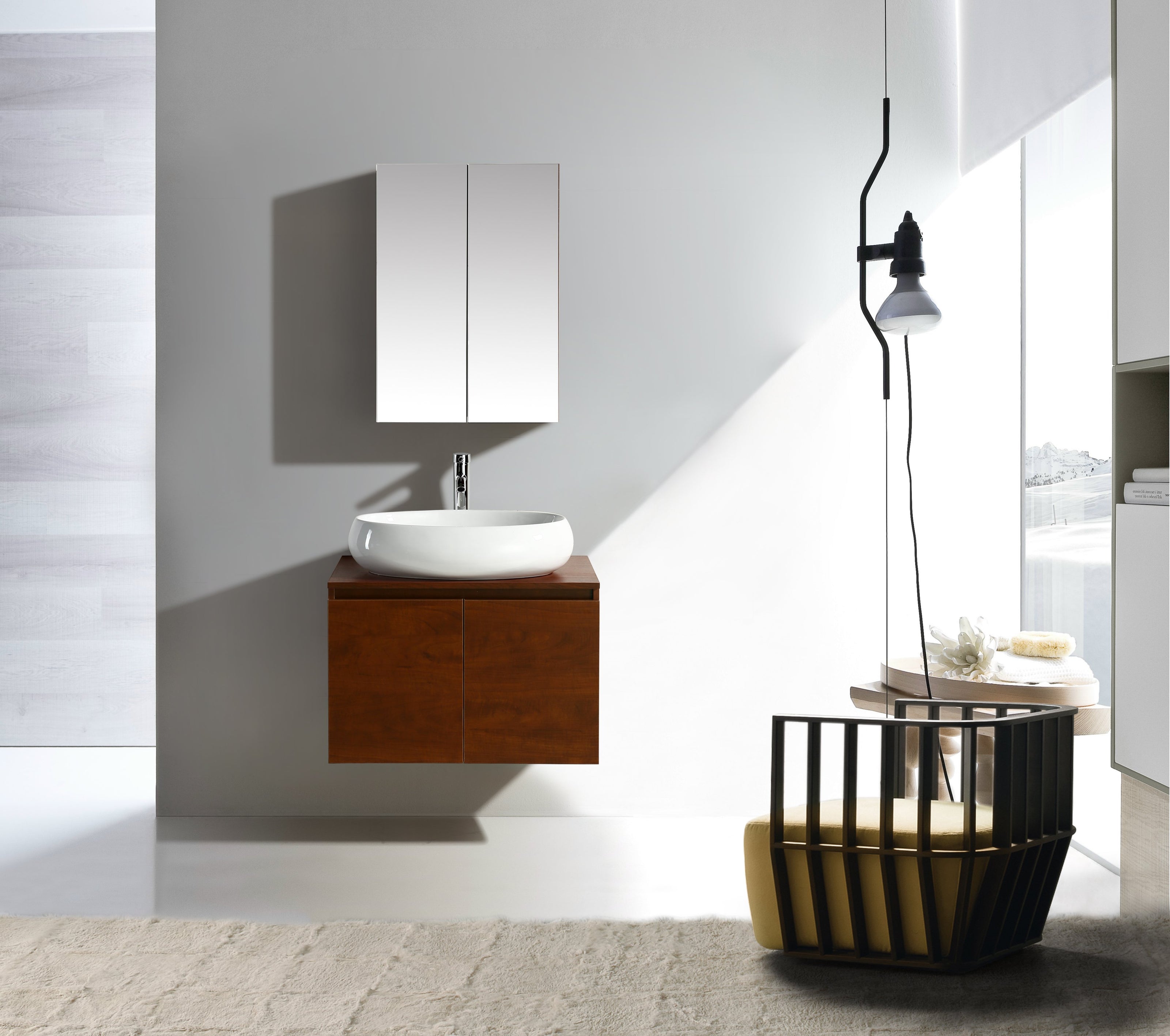 Mobile Arredo Bagno Sospeso Bali 70 cm in Stile Moderno
