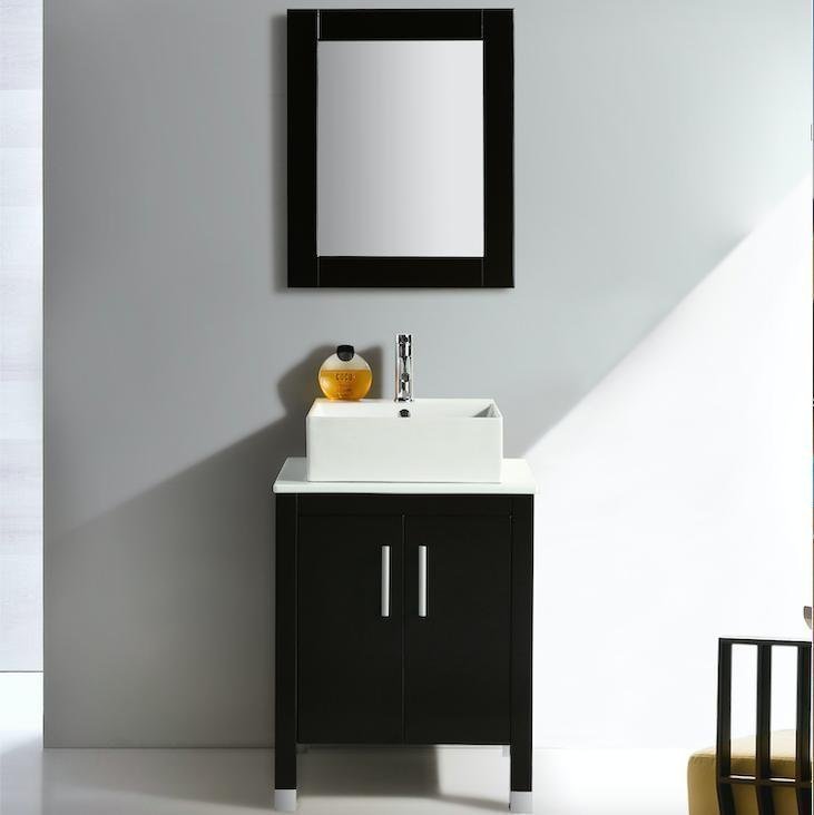 Mobile Bagno Old England  61 cm legno massello Nero