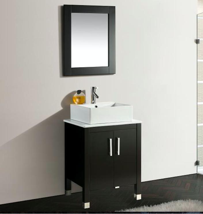 Mobile Bagno Old England  61 cm legno massello Nero