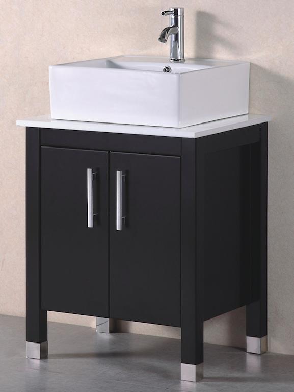 Mobile Bagno Old England  61 cm legno massello Nero