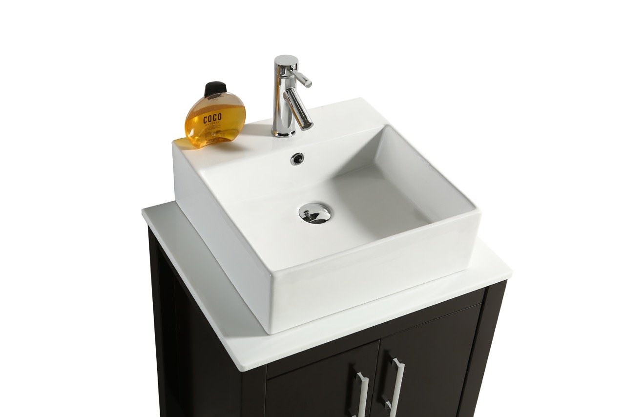 Mobile Bagno Old England  61 cm legno massello Nero