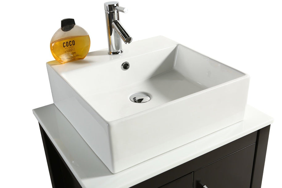 Mobile Bagno Old England  61 cm legno massello Nero