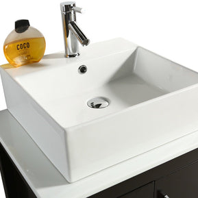 Mobile Bagno Old England  61 cm legno massello Nero