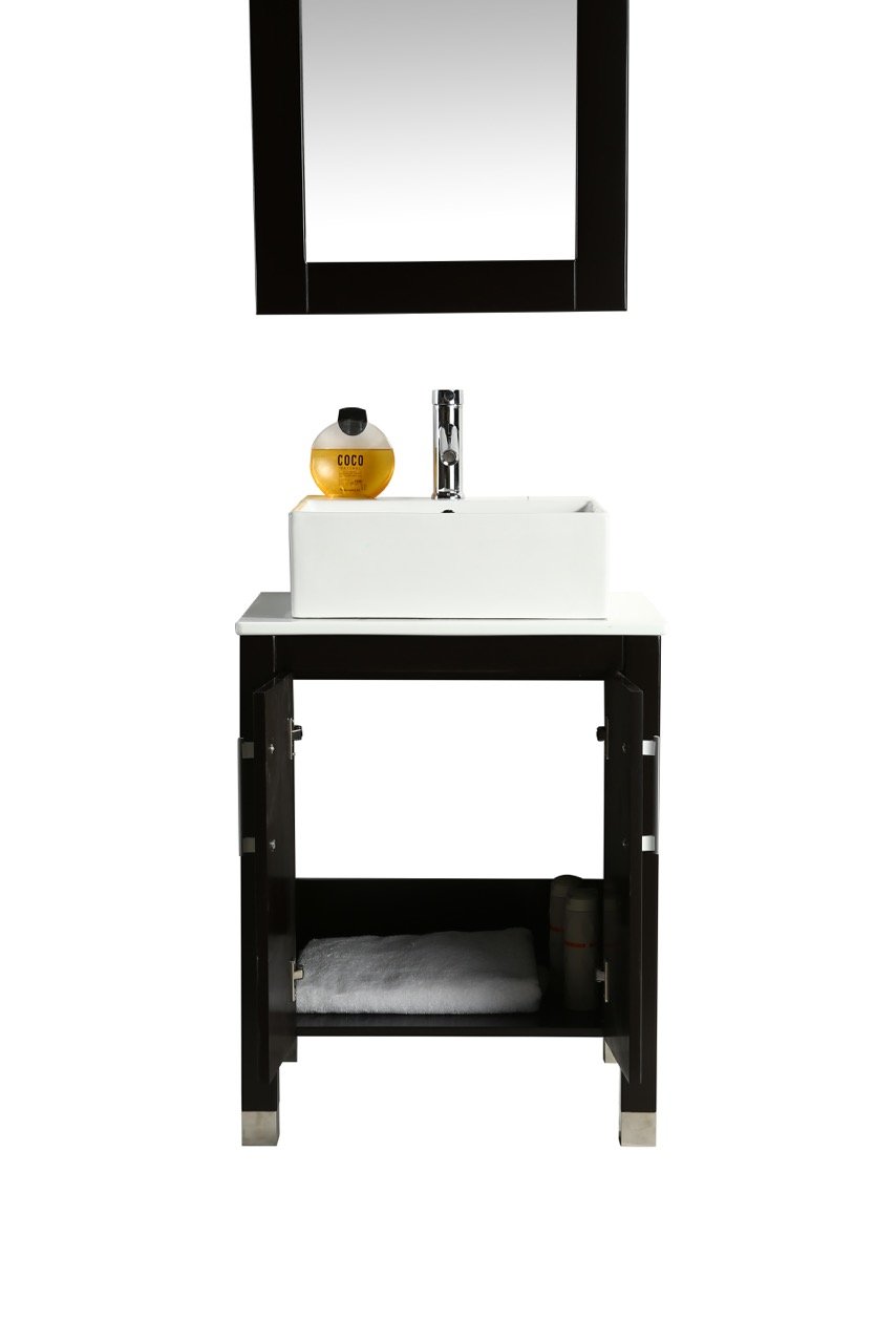 Mobile Bagno Old England  61 cm legno massello Nero