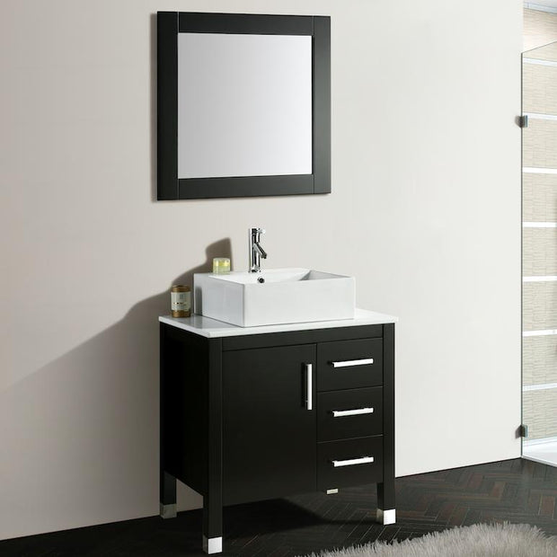 Mobile Bagno Old England Plus 76 cm Legno Massello Nero
