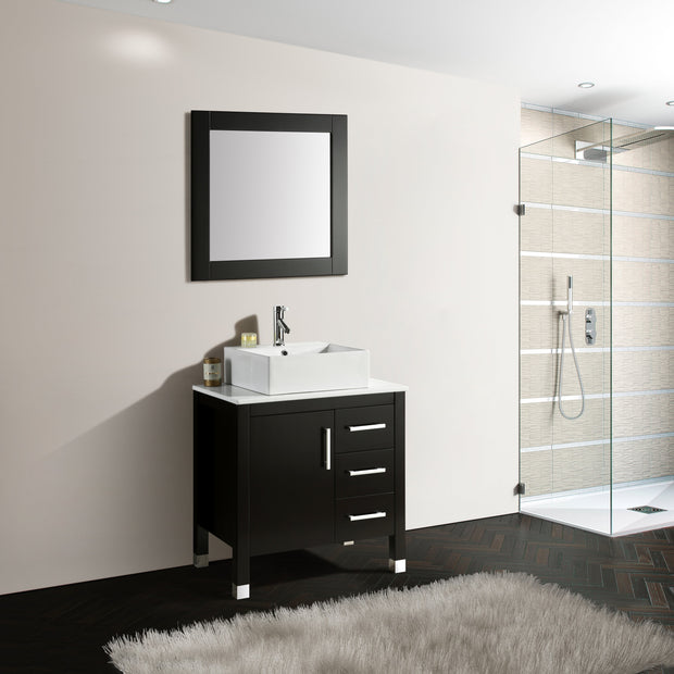 Mobile Bagno Old England Plus 76 cm Legno Massello Nero