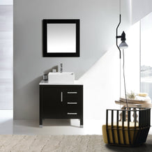 Mobile Bagno Old England Plus 76 cm Legno Massello Nero