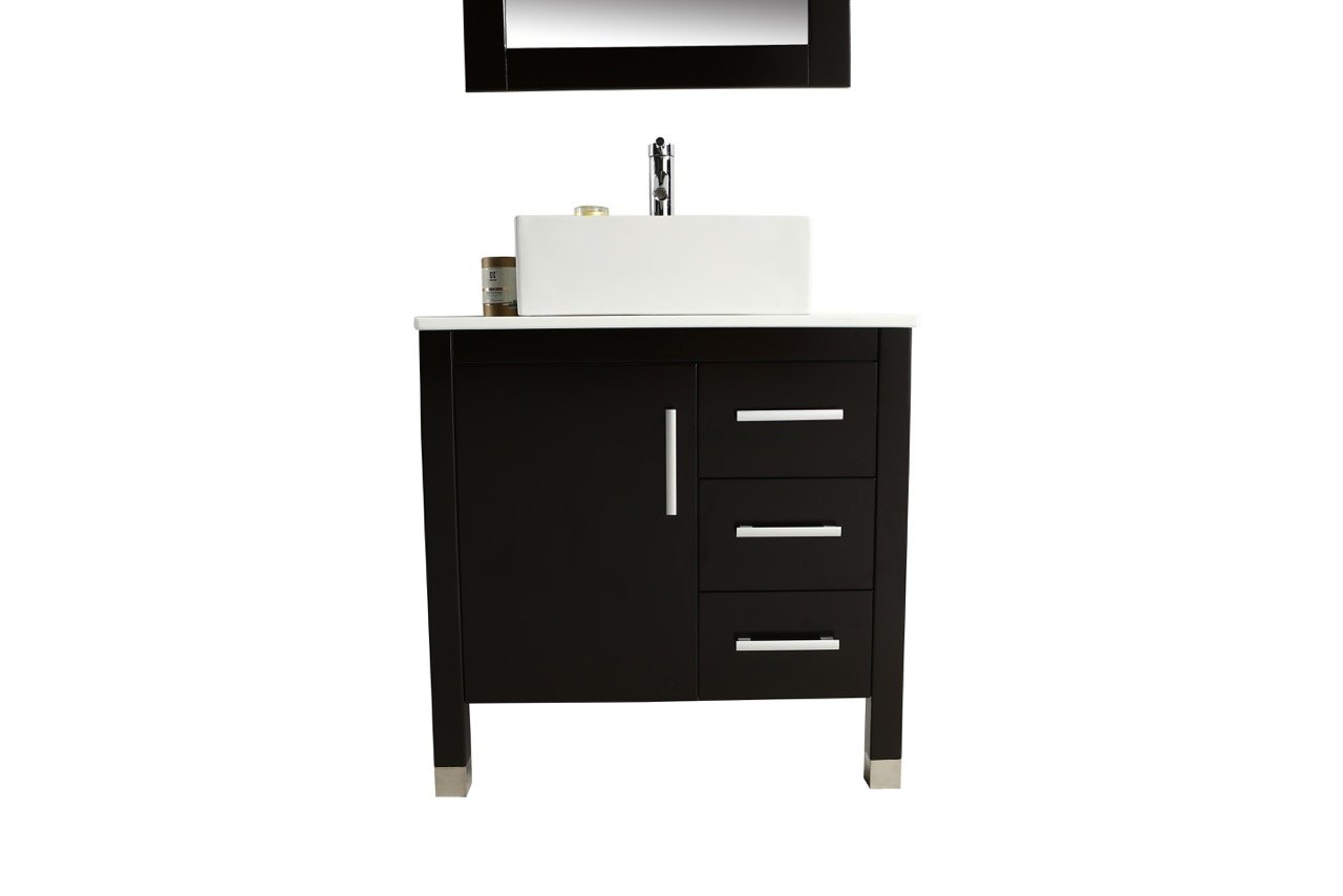 Mobile Bagno Old England Plus 76 cm Legno Massello Nero