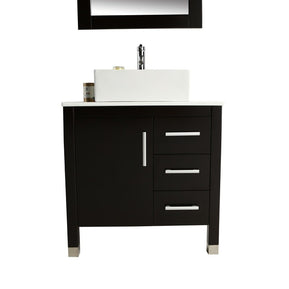Mobile Bagno Old England Plus 76 cm Legno Massello Nero