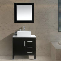 Mobile Bagno Old England Plus 76 cm Legno Massello Nero