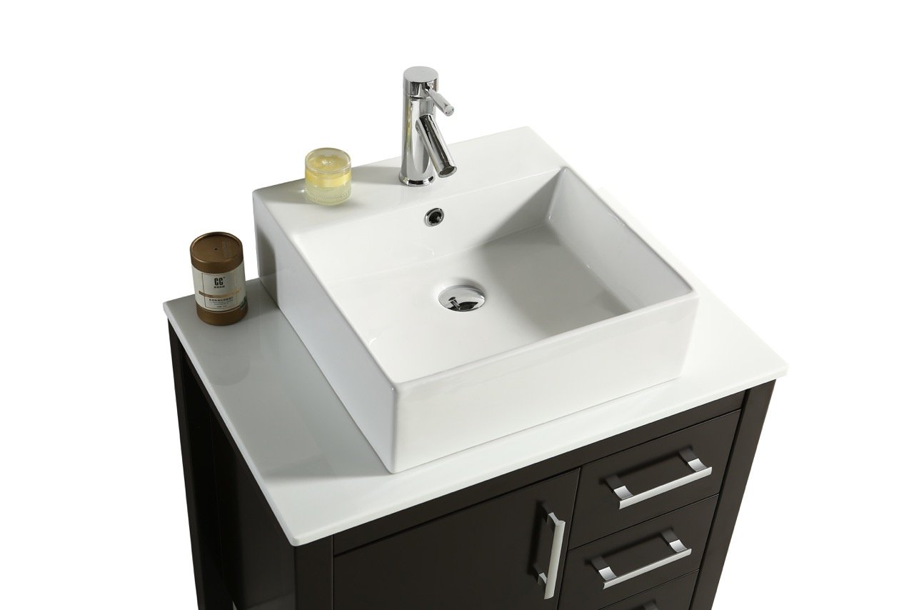 Mobile Bagno Old England Plus 76 cm Legno Massello Nero