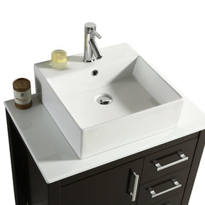 Mobile Bagno Old England Plus 76 cm Legno Massello Nero