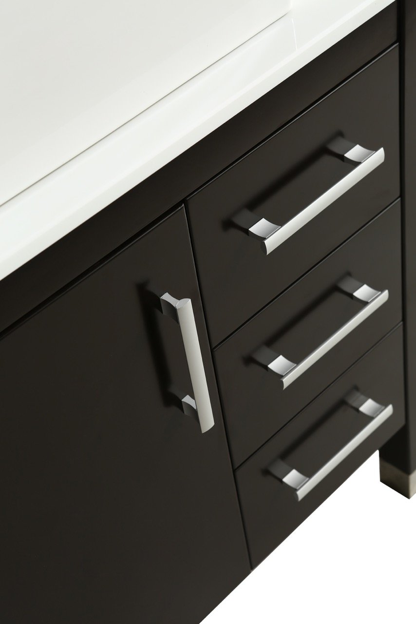 Mobile Bagno Old England Plus 76 cm Legno Massello Nero