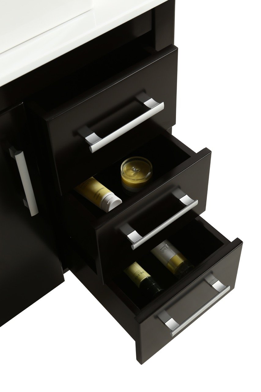 Mobile Bagno Old England Plus 76 cm Legno Massello Nero