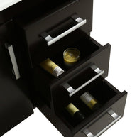 Mobile Bagno Old England Plus 76 cm Legno Massello Nero