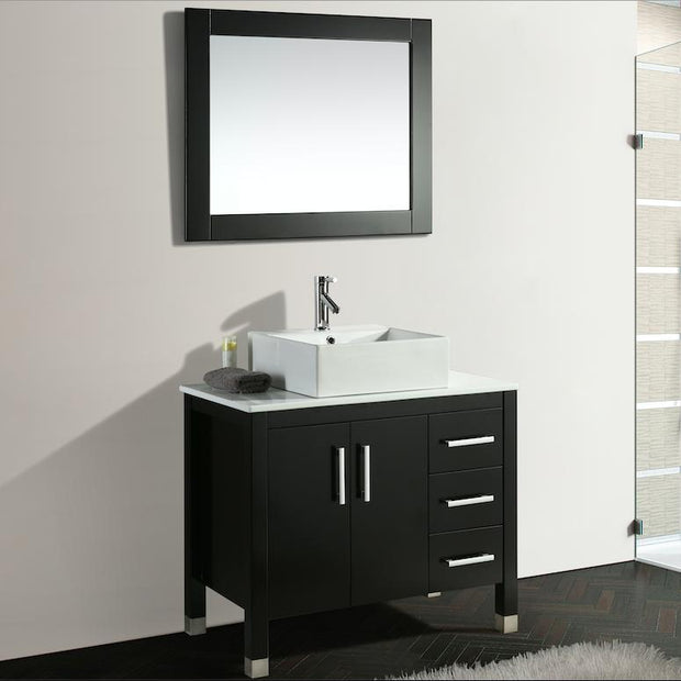 Mobile Bagno Old England Family 91 cm Legno Massello Nero