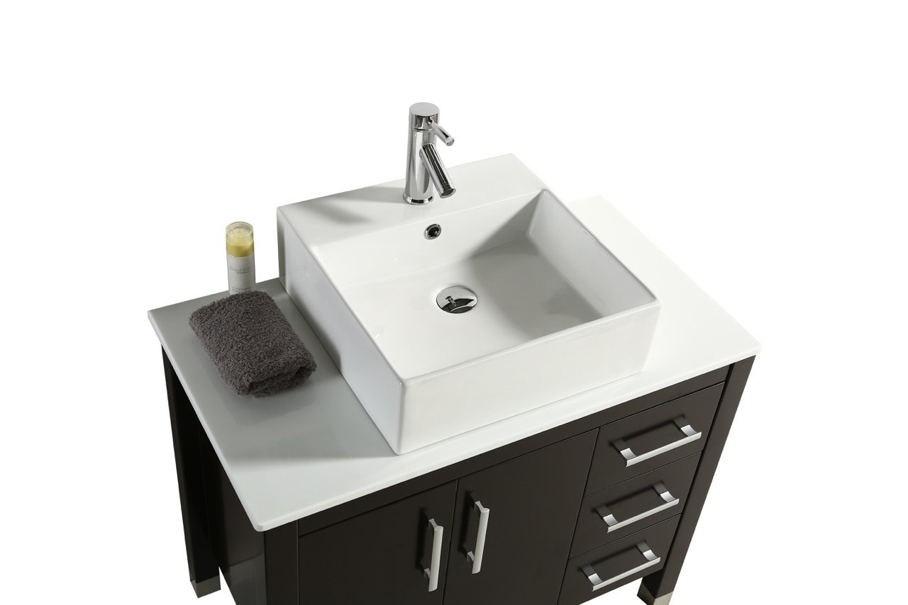 Mobile Bagno Old England Family 91 cm Legno Massello Nero