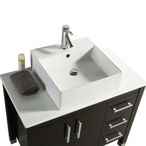 Mobile Bagno Old England Family 91 cm Legno Massello Nero