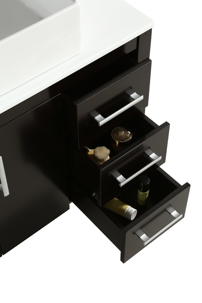 Mobile Bagno Old England Family 91 cm Legno Massello Nero